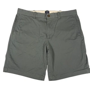 Pantalones Cortos Chinos J Crew Re-Imaginados Para Hombre 9" Flex Estilo 34 H5020 Verde Gris - Imagen 1 de 11