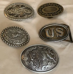 Vintage American Weathen Gürtelschnalle Lot - Bild 1 von 12