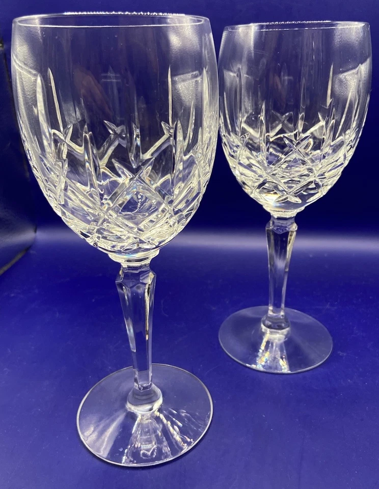 Juego de dos copas de agua de colección Gorham Crystal Lady Anne vasos vajilla Foto 1 de 4