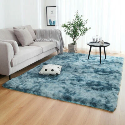 Fluffy Shaggy Area Rug Living Room Tie-Dye Soft Floor Carpet Rug Bedroom 31x63in - Image 1 of 4