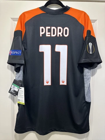 Pedro #11 Men’s XL AS Roma Away Nike Europa League Jersey Cover