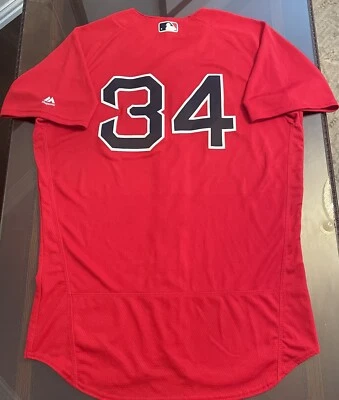 David Ortiz #34 Boston Red Sox Authentic On-Field Majestic Alt Red Jersey 44/L - Image 1 of 4