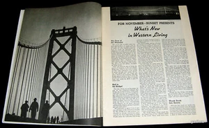 SAN FRANCISCO-OAKLAND BAY BRIDGE 1936 OPENING COVER ART & PHOTO MAGAZINE - Picture 1 of 2