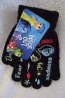 Disney Pixar Inside Out Mädchen Kinder Charakter Handschuhe schwarz 7-12 Neu 