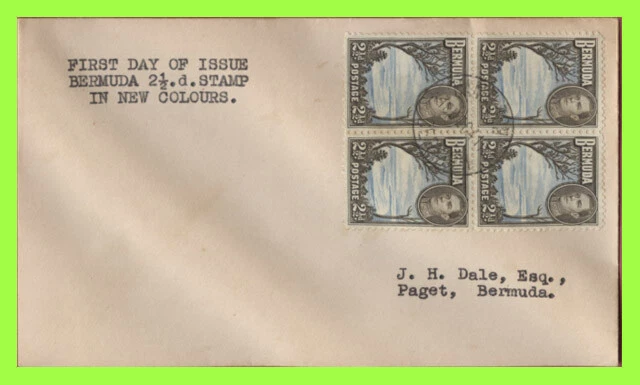 Bermuda 1941 KGVI 2½d light blue & sepia black on plain First Day Cover - Image 1 of 1