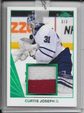 2017-18 Leaf Curtis Joseph '90 Memorabilia 2Clr Jersey Green # BM-09 #d 3/3