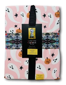 Mantel de Halloween Cynthia Rowley rosa fantasmas calabazas 60"" x 84"" fácil cuidado - Imagen 1 de 2