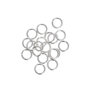 25pc - 4mm Open Jump Rings, Sterling Silver, 22 gauge Thin Jump Rings, Wholesale - Picture 1 of 2