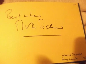 Theatrical Manager MARTIN TICKNER hand signed page - Picture 1 of 1