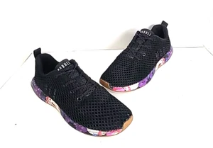No Bull NOBULL Black Space Floral Low Top Mesh Trainer Shoes Mens 10.5 Womens 12 - Picture 1 of 11