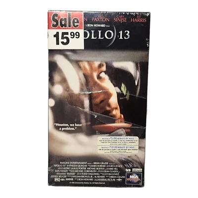 Apollo 13 VHS Movie (New Factory Sealed) 1995 MCA 82418 Small Tear In Plastic - Imagem 1 de 4