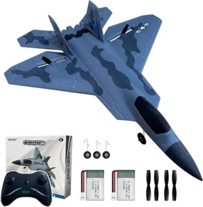 Beginner-Friendly 2 CH F-22 RC Airplane - Includes Batteries & Warranties - Picture 1 of 9