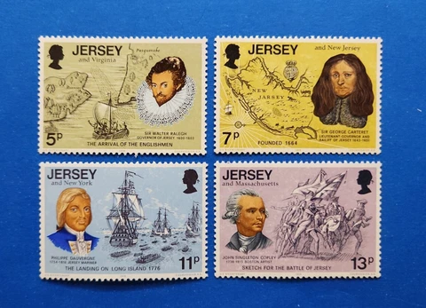 Jersey Stamps, Scott 160-163 Complete Set MNH Cover