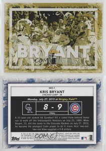 2017 Topps Fire Walk it Off Gold Minted Kris Bryant #WO-1