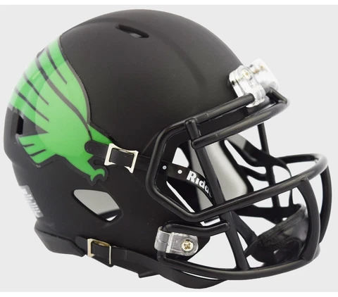 North Texas Mean Green Alternate Black NCAA Riddell SPEED Mini Football Helmet Cover