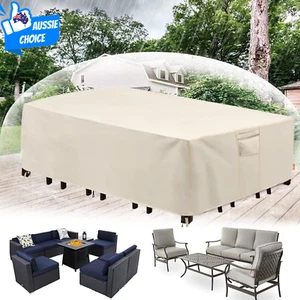 Waterproof Outdoor Furniture Covers Heavy Duty UV Protection Beige 250x250x90cm - Picture 1 of 12