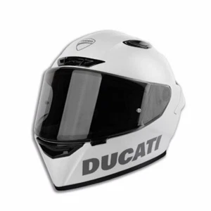 Ducati Logo White Integral Helmet New - Picture 1 of 3