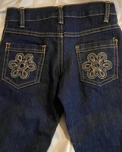 NWT Girls Size 4-6X Real Love Super Soft Leggings Blue Jean Denim Look Stretchy - Picture 1 of 3