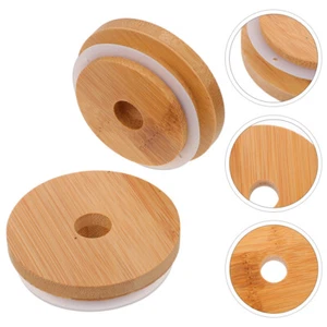 Coperchi per lattine in bambù e legno con fori di ventilazione - Foto 1 di 12