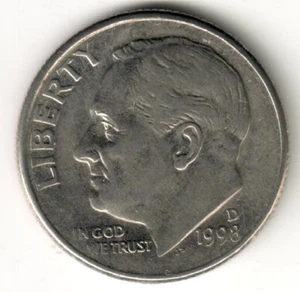 USA - 1998D - Roosevelt Dime - #5070 - Picture 1 of 2