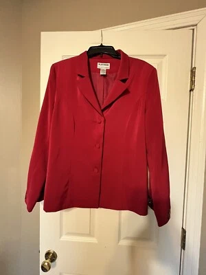 Chaqueta roja Platinum de Stephen Yearick con mangas decorativas talla 14 Foto 1 de 4