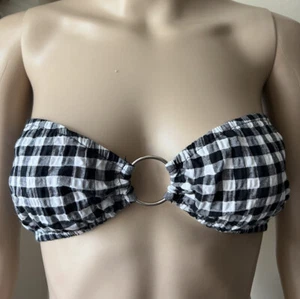 NWT EMMA & SAM Women’s Checker Bralette Stretch Top sz S M - Picture 1 of 7