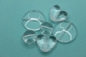 Transparent Acrylglas Malerei Perlen, Herzen, Scheiben, Rund, - 10 30 100 - Bild 1 von 16