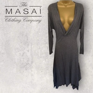 Vestido Jersey Masai Clothing Mujer Gris Lagenlook Manga Larga Talla M Reino Unido 12/14 - Imagen 1 de 4