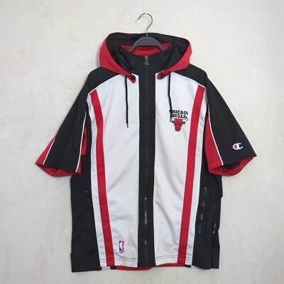 Chaqueta Campeón Vintage Chicago Bulls Talla Chaleco con capucha M/L manga corta para hombre años 90 Foto 1 de 4