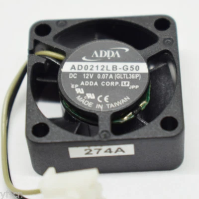 10pcs ADDA AD0212LB-G50 25x25x10mm 2510 12V 0.07A 2pin DC Brushless Cooling Fan - Image 1 of 4