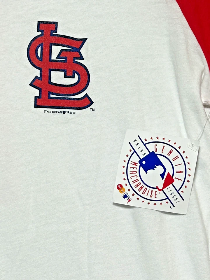 New Era St Louis Cardinals Shirt 3/4 Sleeve Red White XL Athleisure Sporty - Image 1 of 4