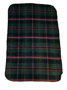 San Marcos Blanket Throw Frazada 45 X 66 Green Red Blue Plaid - Picture 1 of 5