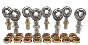 ECONOMY 4 LINK KIT 1/2 x 1/2-20 HEIM JOINTS 1/2 STEEL CONE SPACERS - Picture 1 of 6