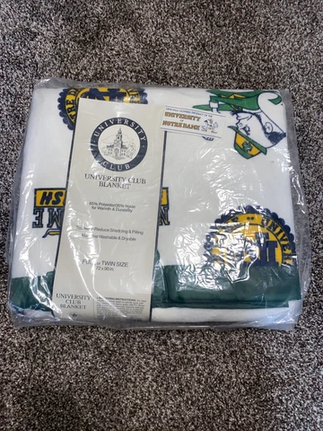 Vintage Notre Dame Fighting Irish University Club Blanket - Twin (72" x 90") Cover