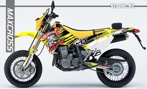 SUZUKI DRZ400S DRZ400SM DRZ400E MAXCROSS GRAPHICS FULL KIT DECALS STICKER MT3 - Picture 1 of 2