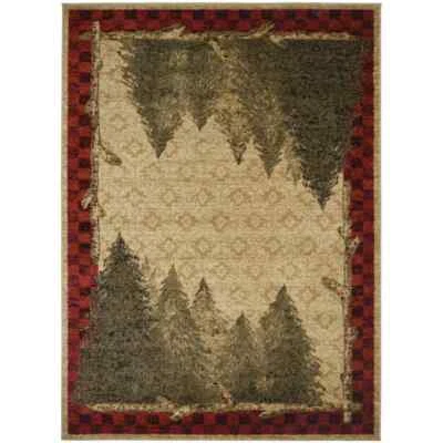 Alfombra de bosque rústico Lodge Cabin piña **ENVÍO GRATUITO** Foto 1 de 4