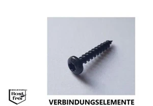 Schwarze Holzschrauben Spanplattenschrauben LINSENKOPF TORX EDELSTAHL A2 SCHWARZ - Bild 1 von 1