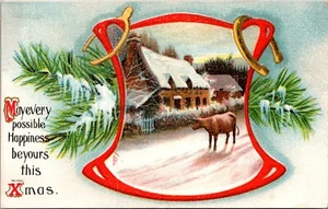 May Every Possible Happiness Xmas Postcard - Picture 1 of 2