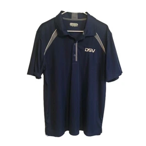 Polo de golf On Tour para hombre L azul marino cuello con botones - Imagen 1 de 3