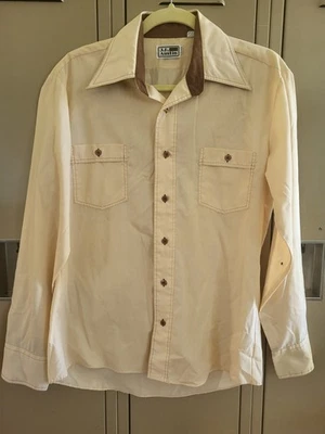 J.P Austin Vintage Tan Button Up Mens Shirt Size 15.5/33-34 - Image 1 of 4