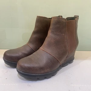 Sorel Joan of Arctic Damenstiefel genarbtes Leder Keilabsatz 8 - Bild 1 von 12