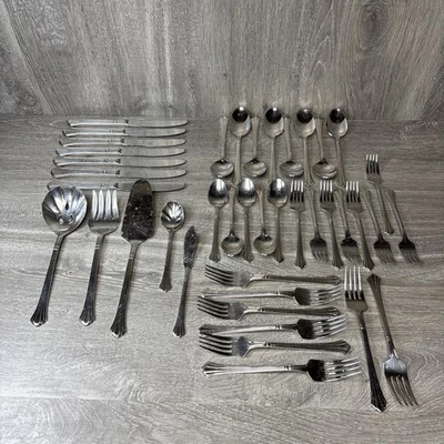 Vintage Retroneu CENTURY Stainless Flatware Silverware 41 Piece Light Wear 18/10 - Image 1 of 4