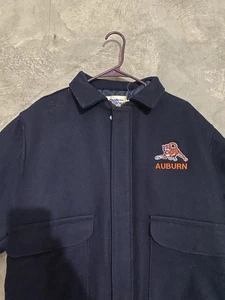 Chaqueta Universitaria Vintage Años 90 Línea Tiza Lana Universitaria Castaño Rojizo Tigres Talla L Rara - Imagen 1 de 10