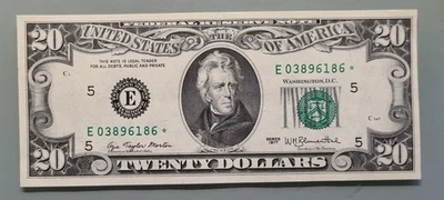 1977 Twenty Dollar Federal Reserve Note $20 STAR NOTE Uncirculated #96433 - Image 1 of 2