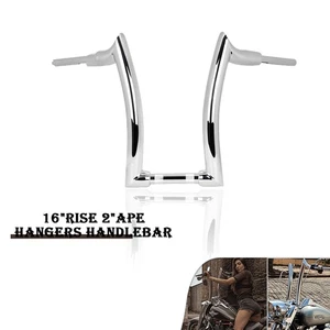 16'' Rise Handlebar Motorcycle Handle bars Fit For Harley Softail Low Rider - Picture 1 of 16