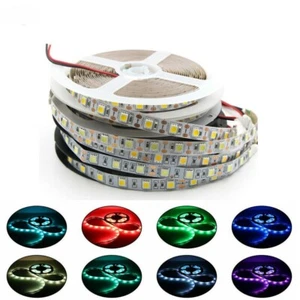 5/12/24V LED Strip Light Self Adhesive Flexible Tape TV Backlight Lamp White PCB - Picture 1 of 29