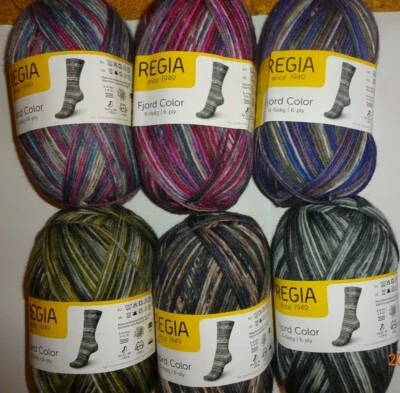 79,80 €/1 kg Regia 6-fach Fjord color Sockenwolle 150 g   - Bild 1 von 3