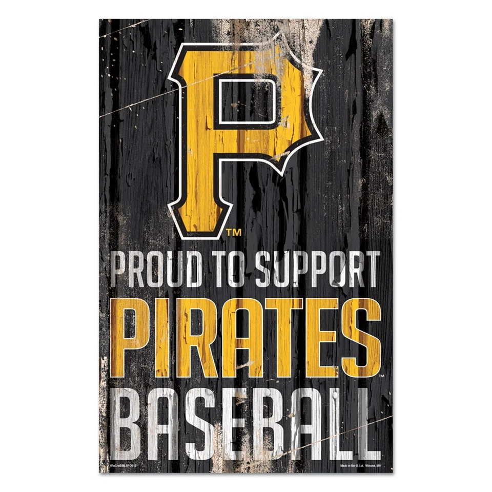 Pittsburgh Pirates MLB 17" x 11" Wood Decorative Indoor Sign Wincraft - Image 1 of 1