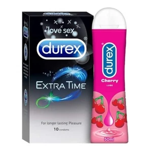 Durex Pleasure Packs (Cherry 50Ml, Extra Time 10S) - Picture 1 of 4