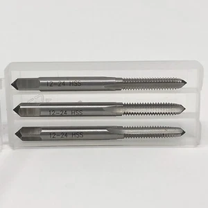 #12-24 HSS Tap Set (Plug, Taper and Bottom Taps) - Quality Machinist Tools - Picture 1 of 2